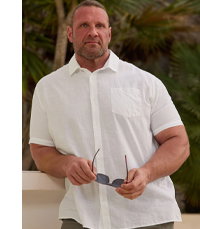 BadRhino Big & Tall White Linen Shirt