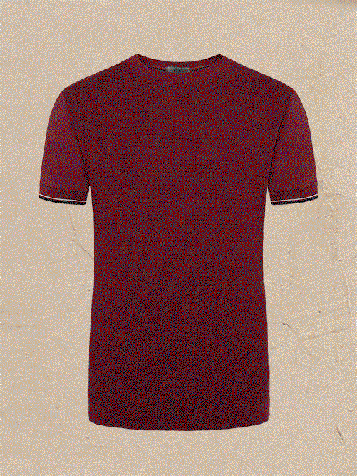 Strukturiertes Jersey T-Shirt mit Stretchanteil