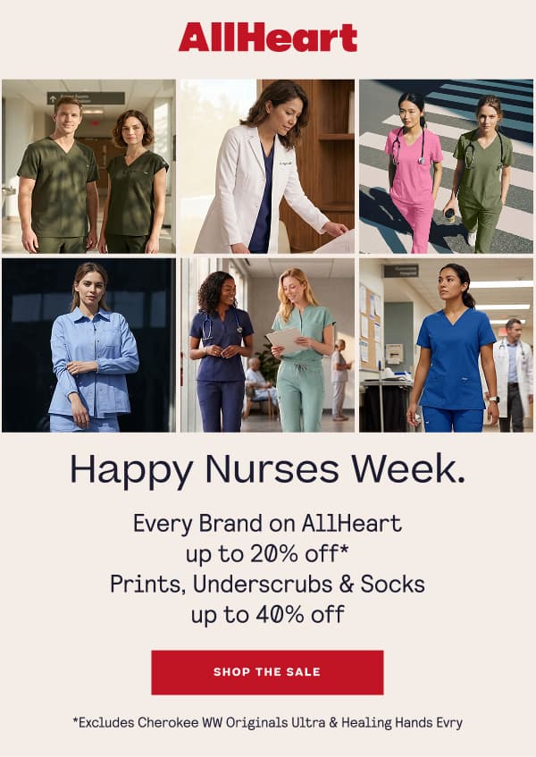 Happy Nurses Week | Up to 20% Off | Up to 40% Off Prints & Underscrubs | Shop Now