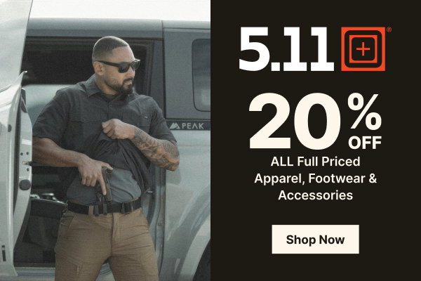 20% Off ALL Full Priced 5.11 Apparel, Footwear & Accessories