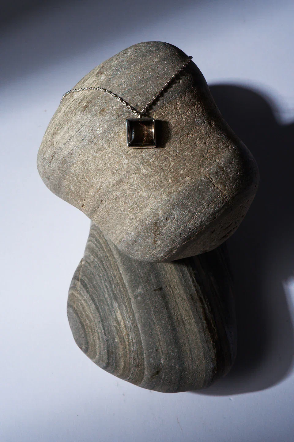 Image of The Cabochon Gem Necklace in Smoky Quartz