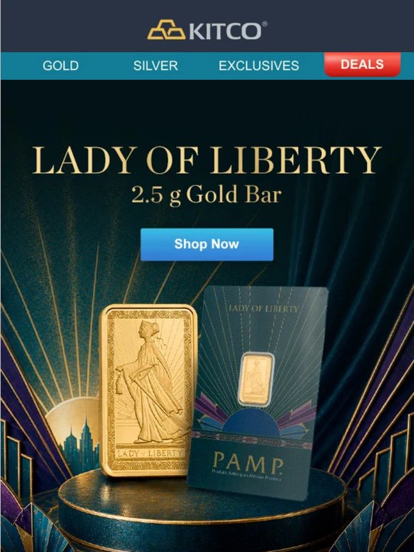 Lady of Liberty in 999.9 Fine Gold