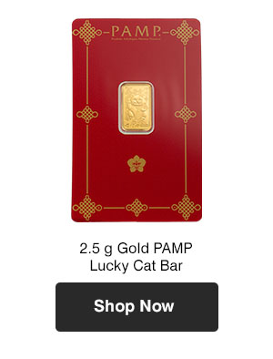 2.5 g PAMP Gold Lucky Cat Bar