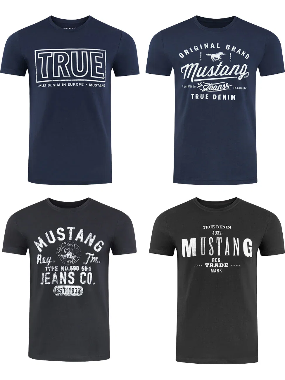 Image of T-Shirt - 4er Pack Mustang Herren T-Shirt