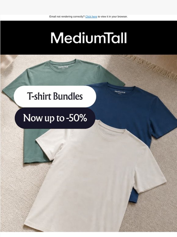 Stack up and save 50% on T-shirts 👕