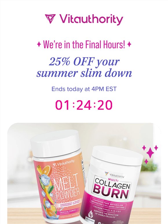 Last Call ✨ 25% OFF Ends at 4PM EST