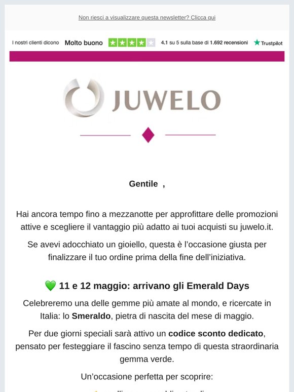 Ultimo giorno I Love Shopping 💎 + presto protagonista lo Smeraldo