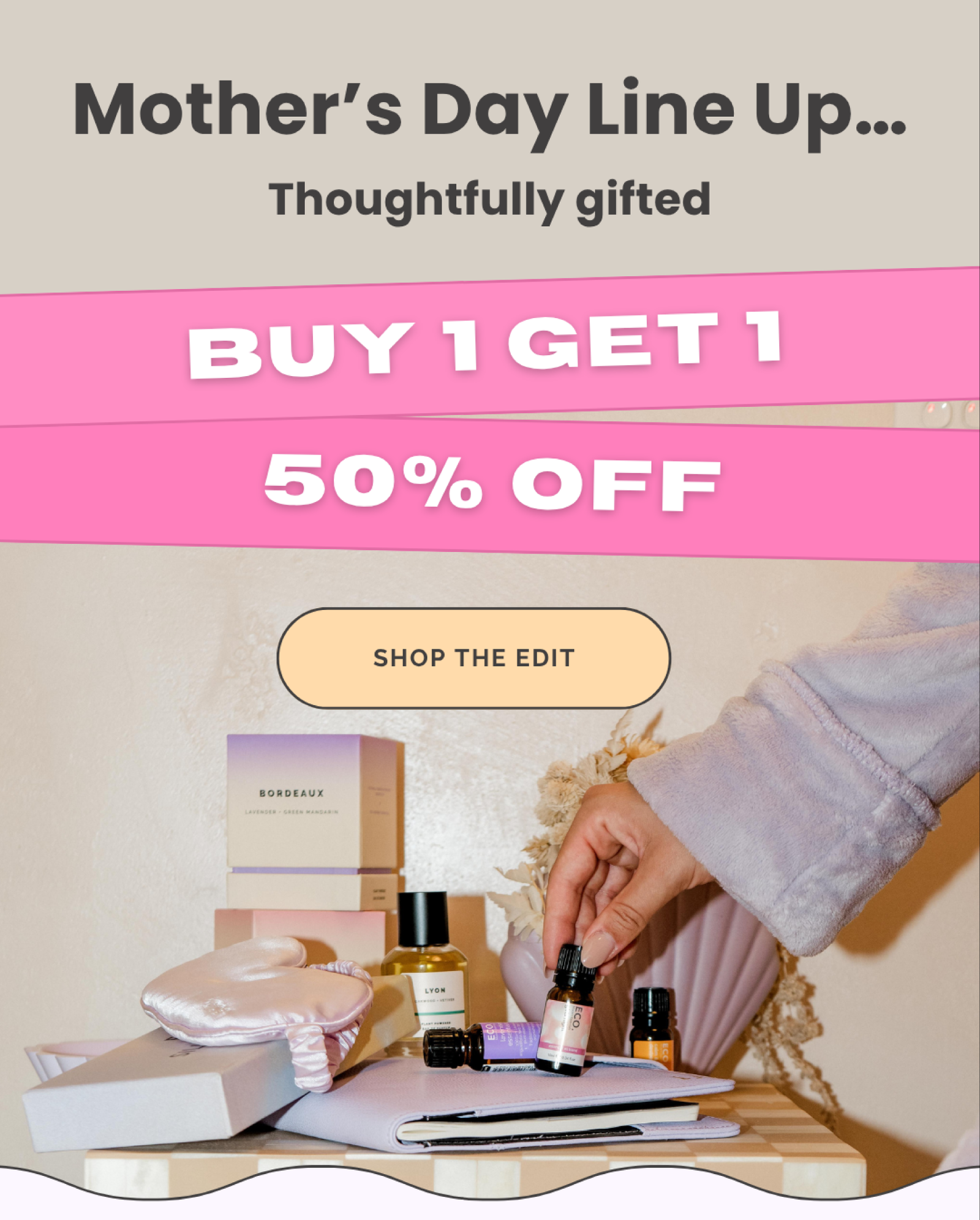 Buy 1 get 1 50% off 