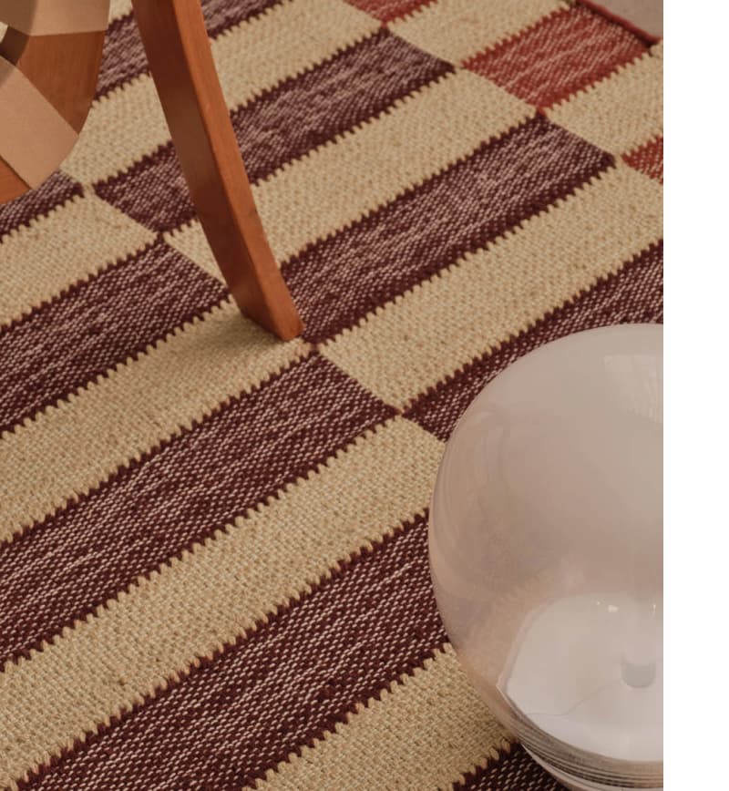 Vestige Deep Red Washable Jute Rug