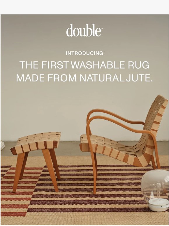 The Natural Jute Rug, Now Washable.