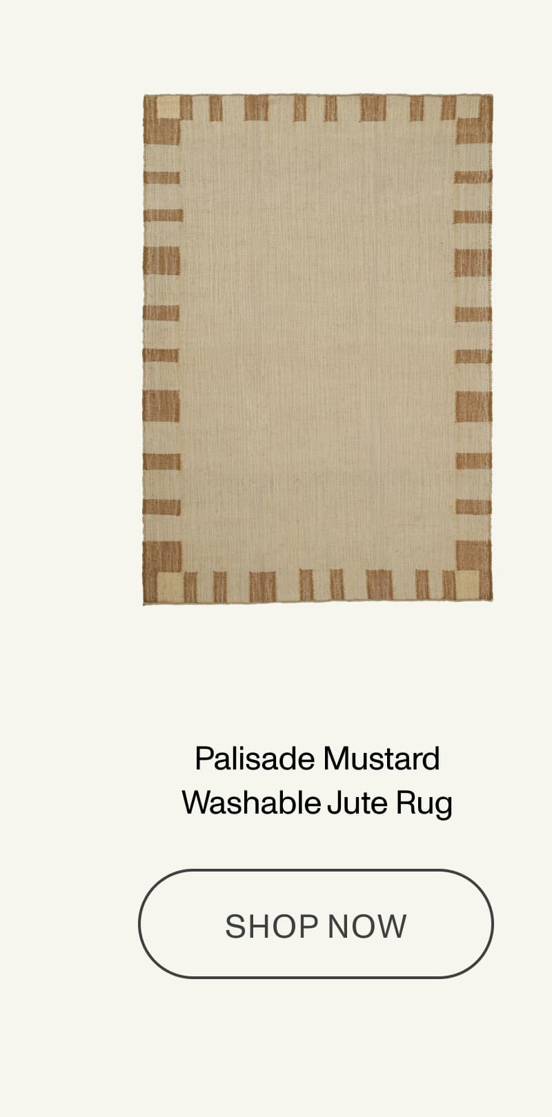 Palisade Mustard Washable Jute Rug