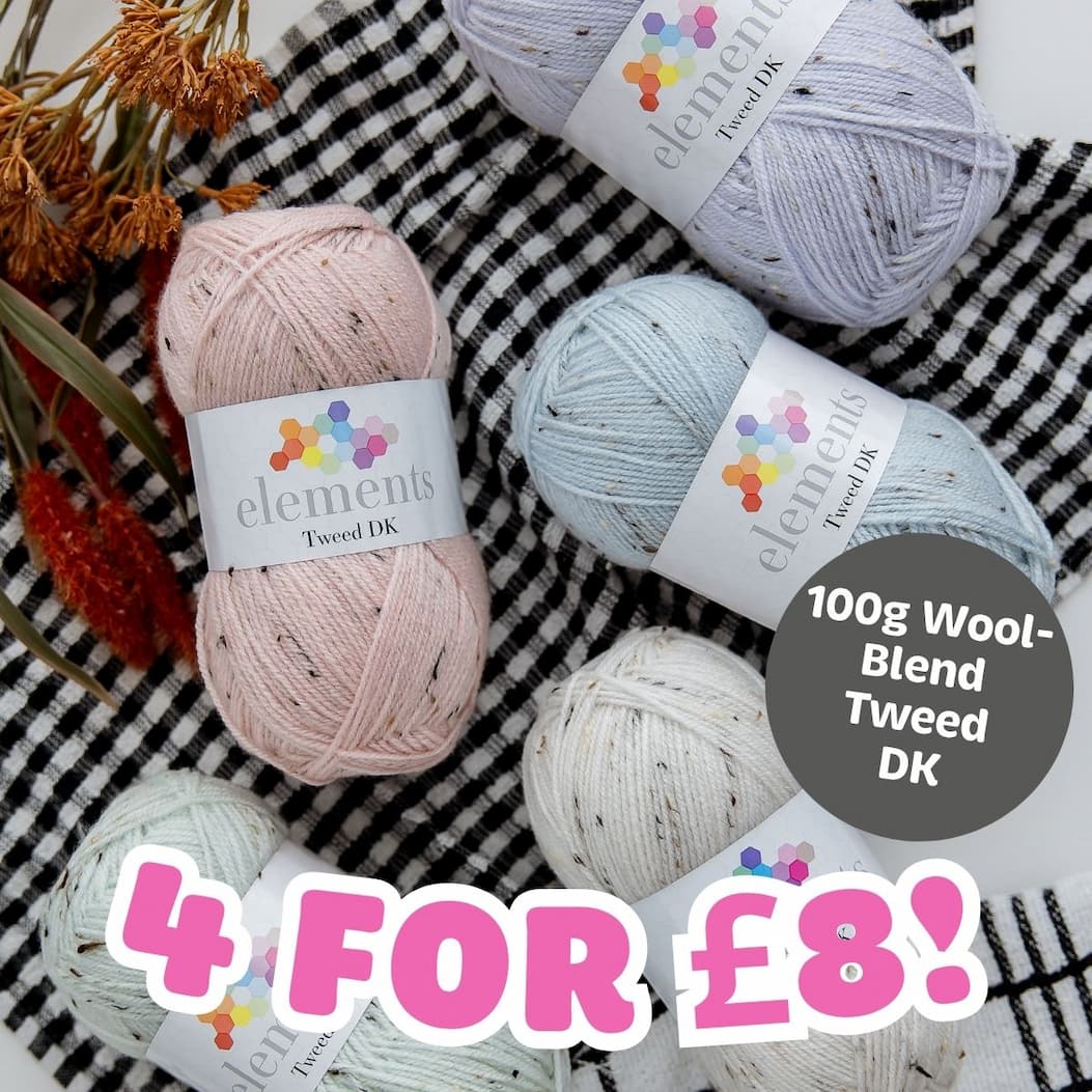 Elements Tweed DK 4 For £8