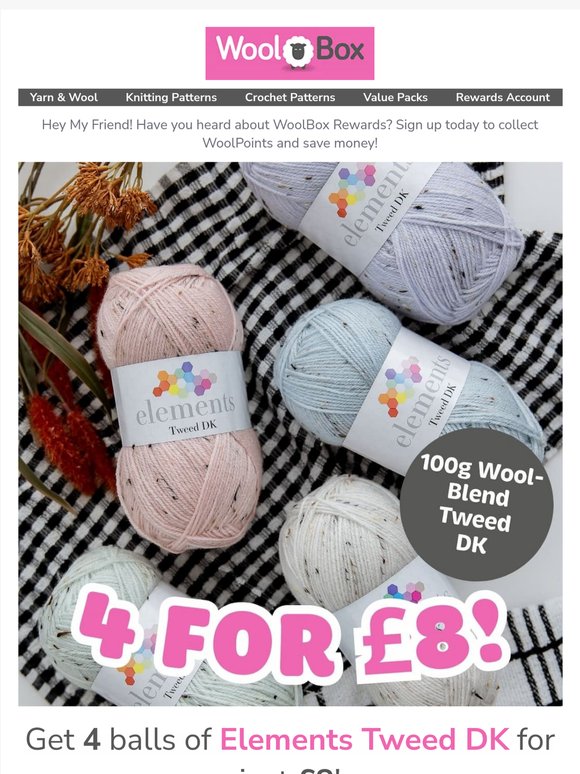 Elements Tweed DK Now 4 For £8 😍