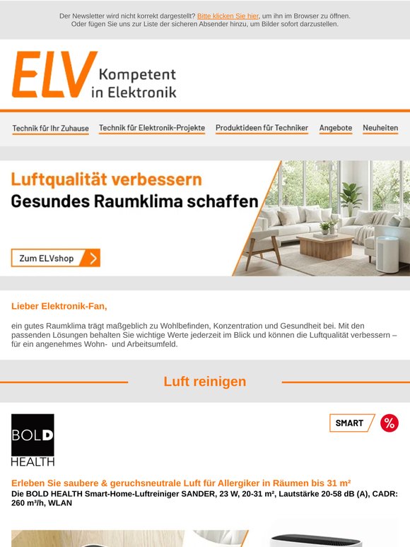 Luftqualität im Blick – Angebote für ein gesundes Raumklima
