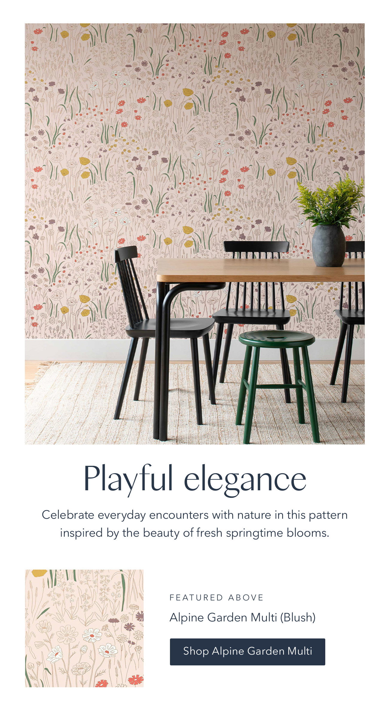 Alpine Garden Multi Wallpaper | Hygge & West