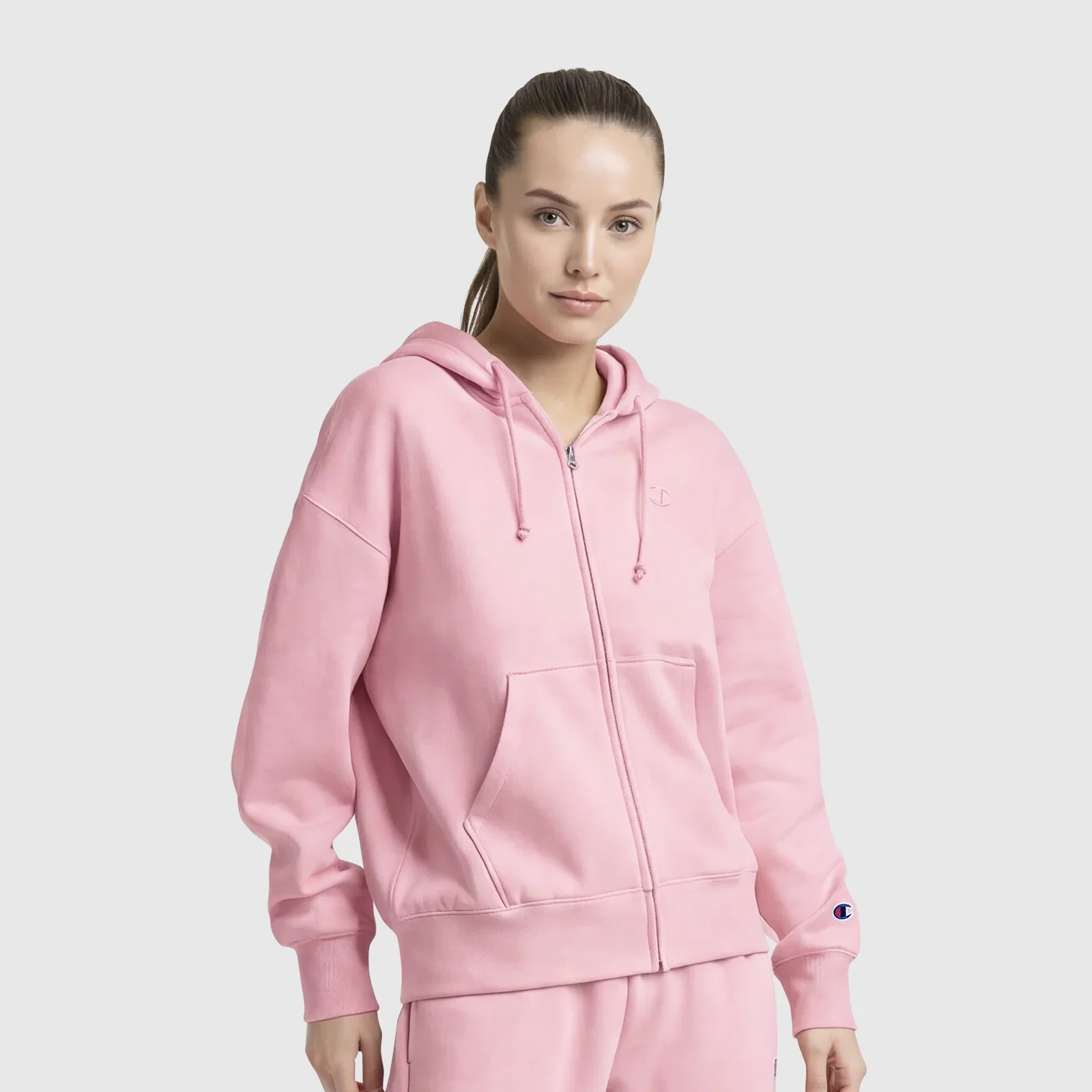 Image of Powerblend Fleece Zip-Up Hoodie, C Logo