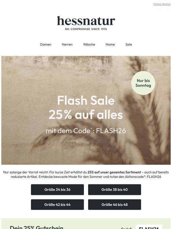🔔 Flash Sale: 25% auf alles