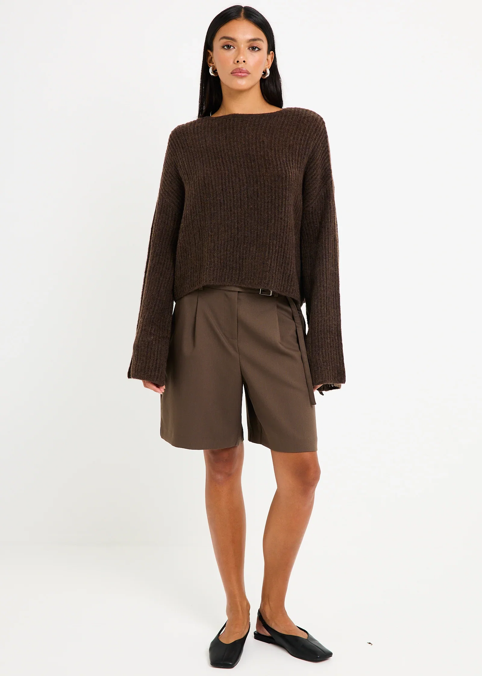 Image of Monica Ladder Long Sleeve Knit Sweater
