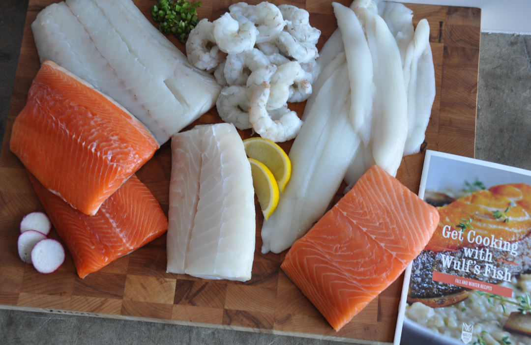 Salmon short cuts on tacos