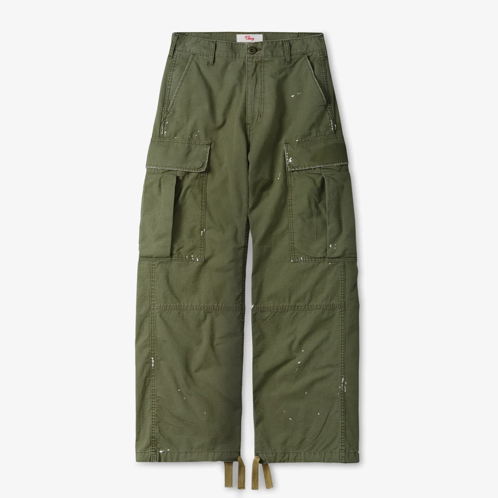 Image of Wide Leg Cargo Pants Army Green