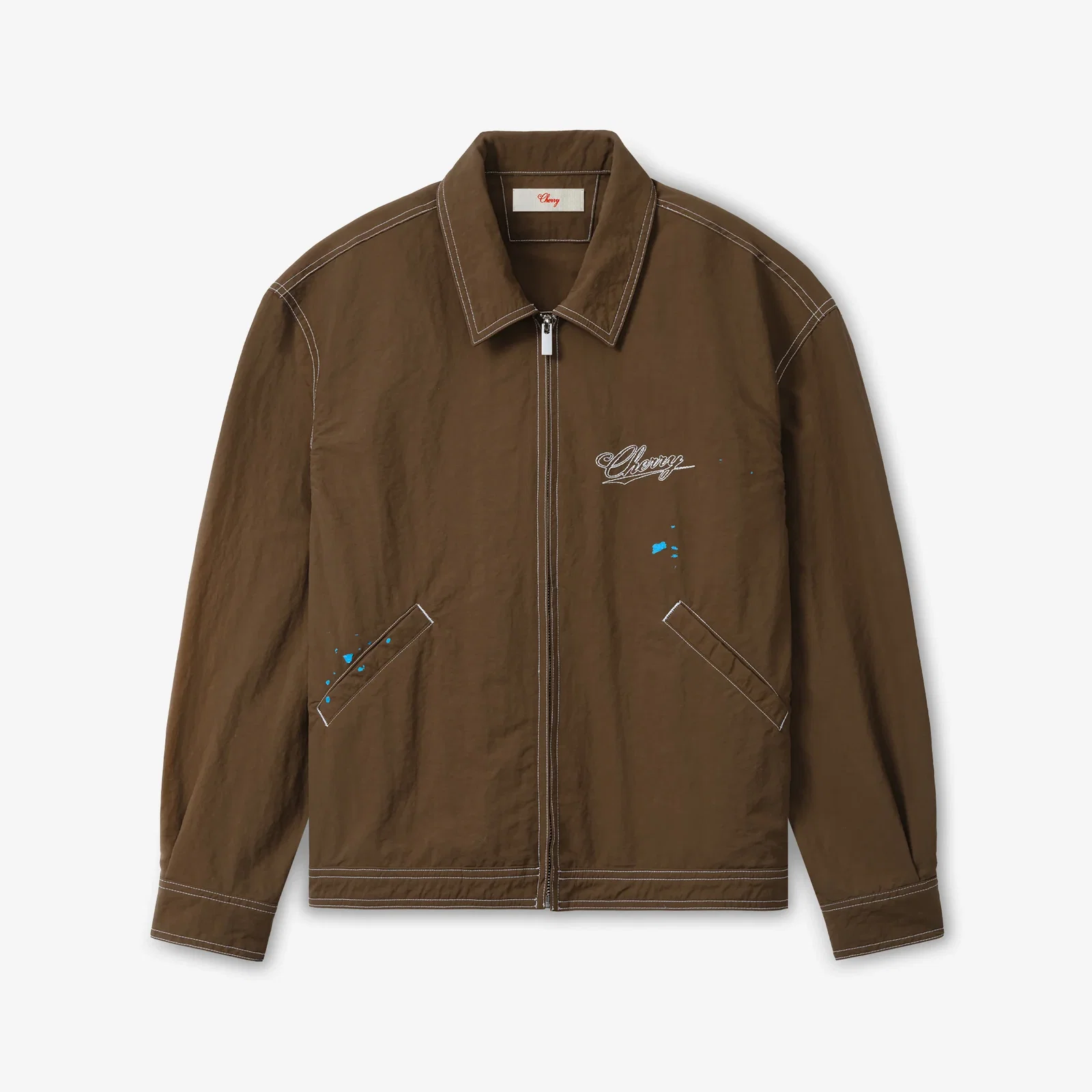 Image of Nylon Running Jacket Brown