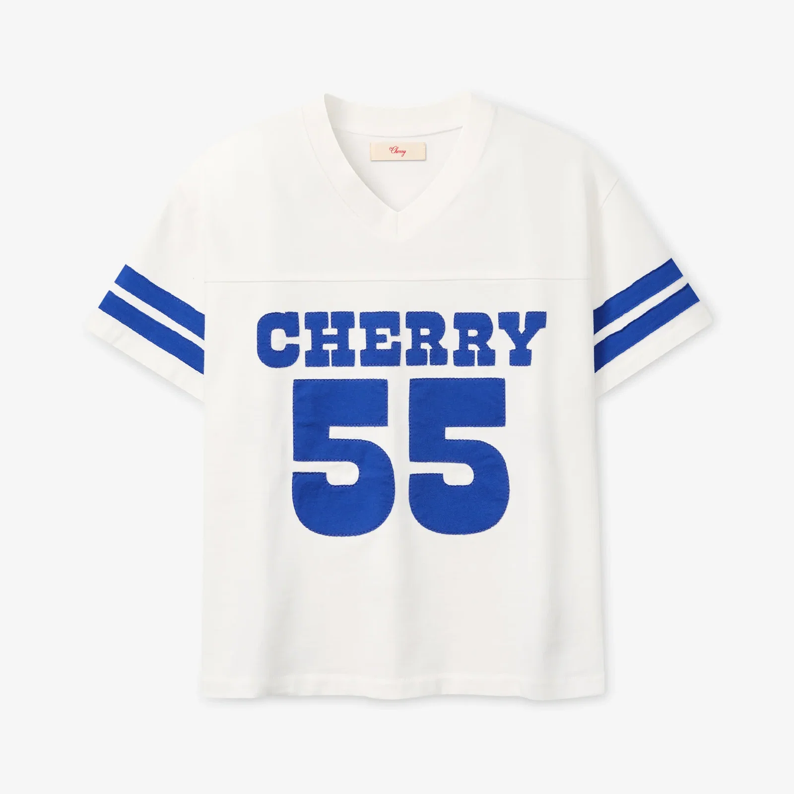 Image of Applique Football Jersey Vintage White