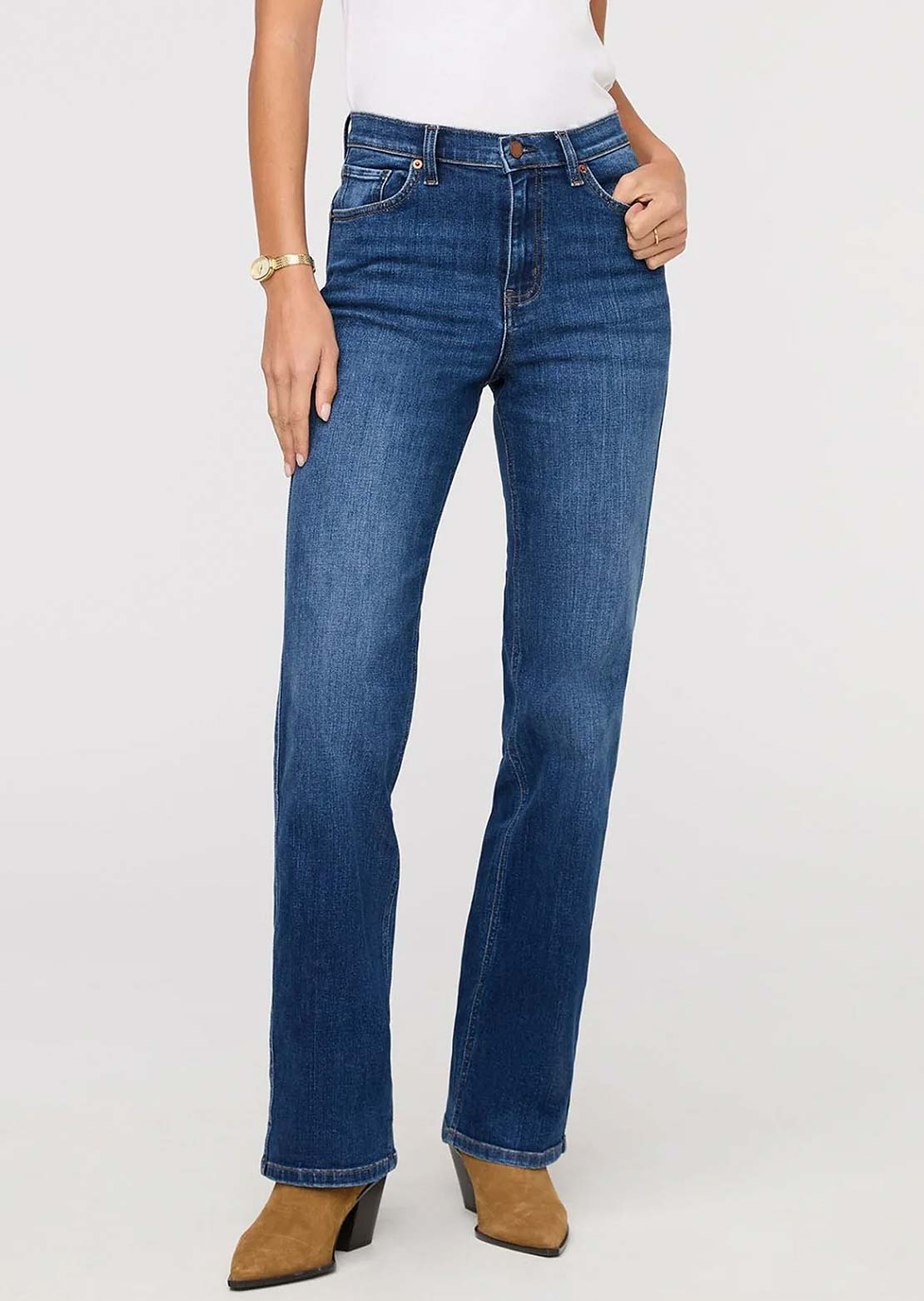 Image of DUER Women's Performance Denim+ High Rise Straight Pants
