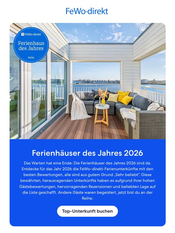 Ferienhäuser des Jahres 2026