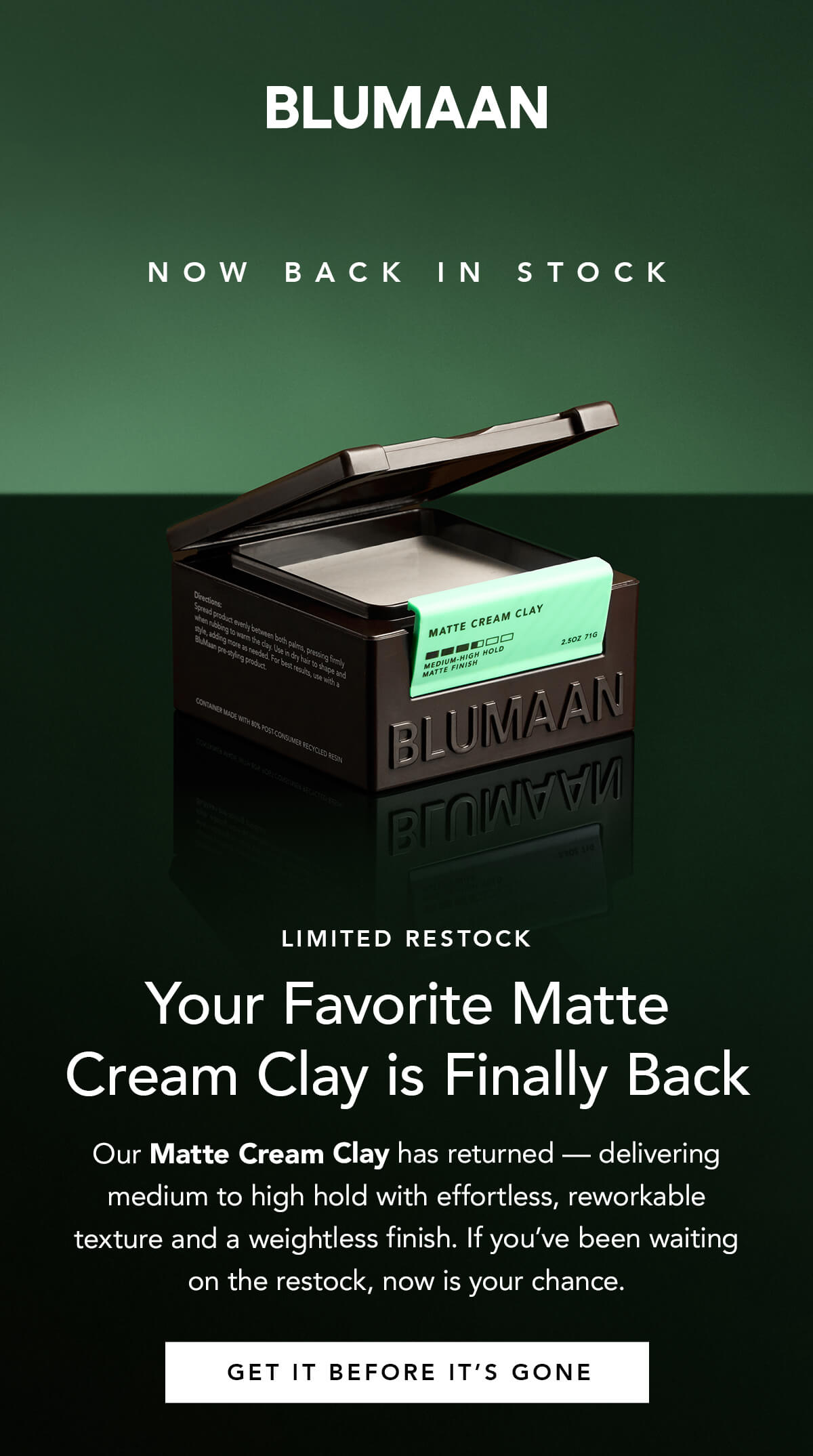Your Favorite Matte Cream Clay is Finally Back