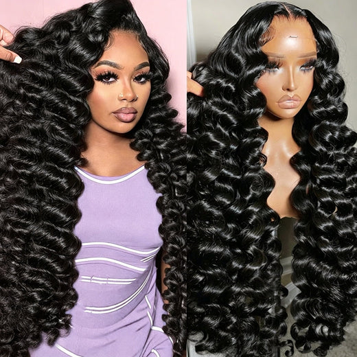 36inch 38inch Long Loose Deep Wave 13x6 Pre-everything Lace Front Wig 250% Density 13x6 Lace Frontal Human Hair Wigs For Women