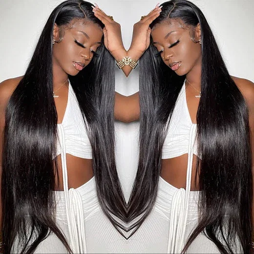 38 40 inch Long Glueless 13x4 HD Lace Front Wigs Pre Plucked Tiny Knots Bone Straight Wear Go Human Hair Wigs
