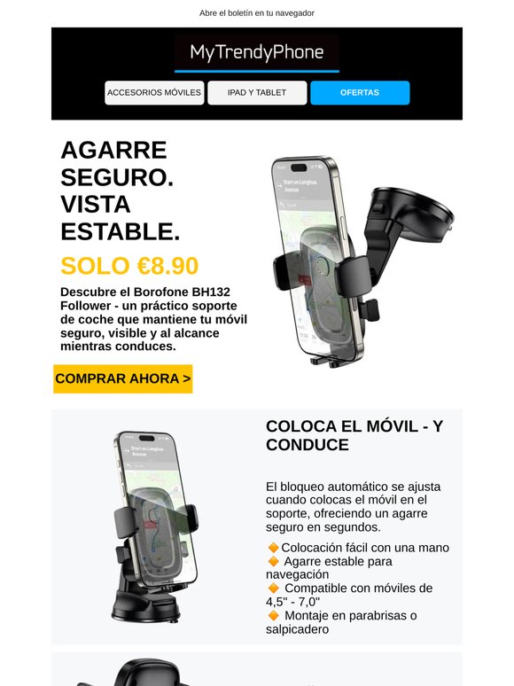 Agarre seguro. Vista estable. Solo €8,90