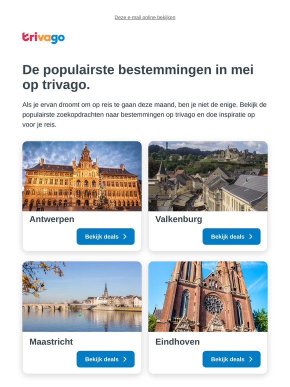 Populair: favoriete bestemmingen in mei