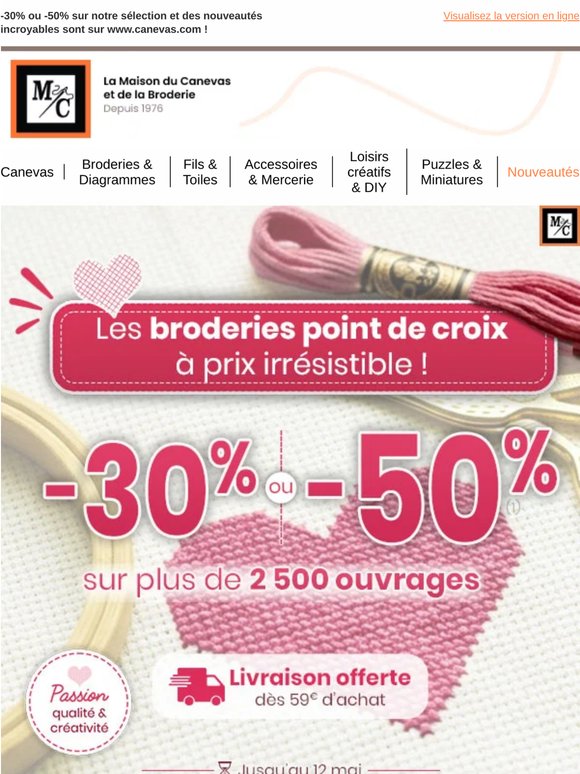 ❤️ Les broderies sont à prix irresistible cette semaine !