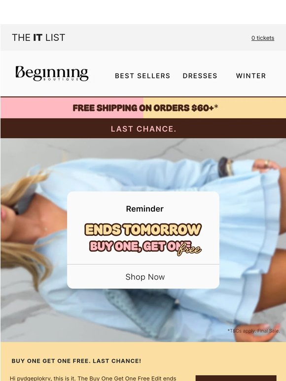 ⏰ The Buy One Get One Free Edit Ends Tomorrow Midnight