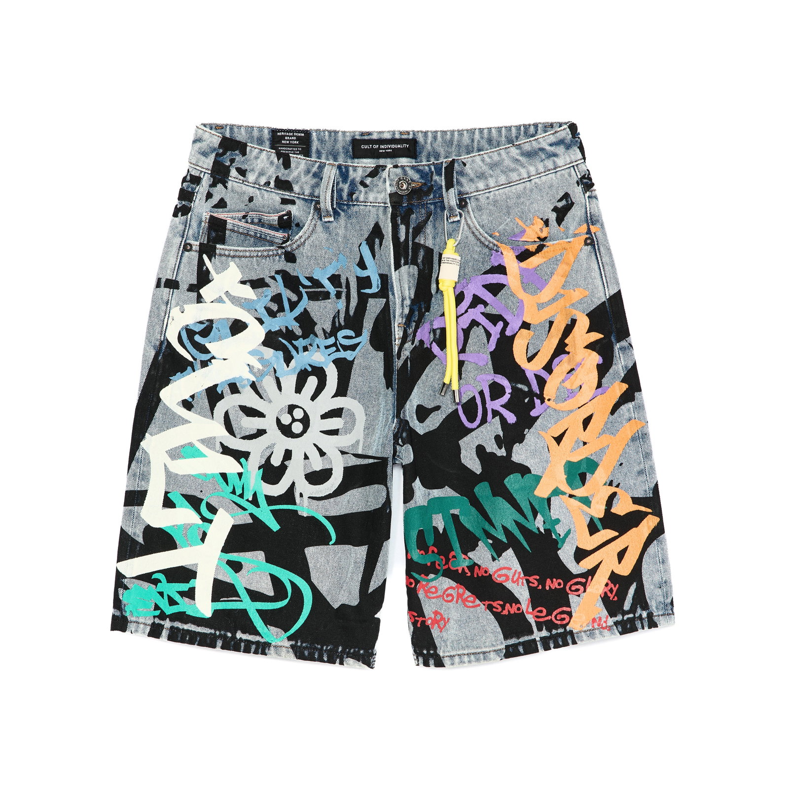 Image of Cult's Grunge Shorts in Graffiti