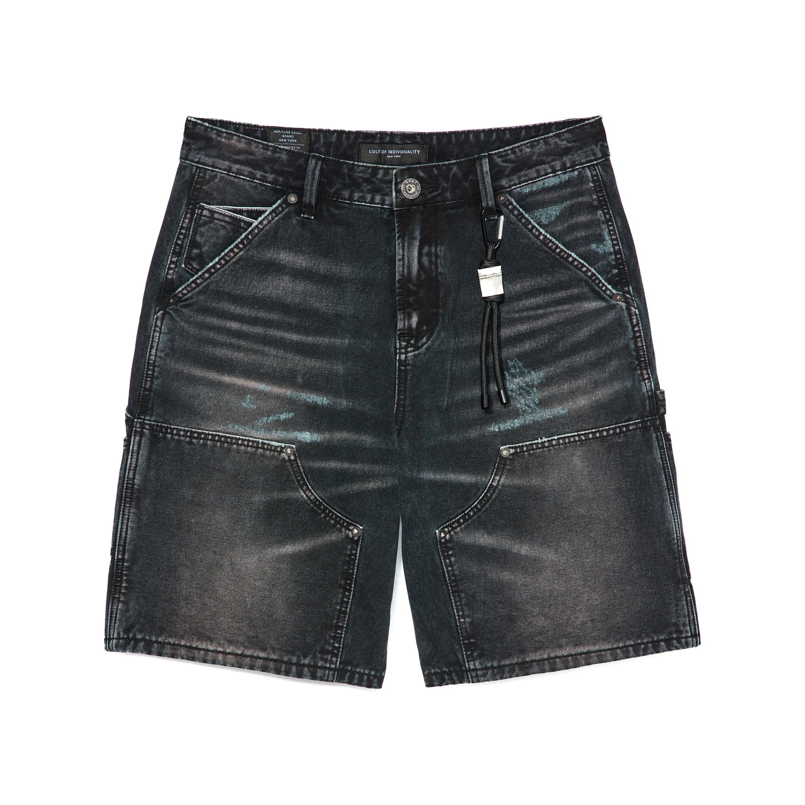 Image of Cult's Grunge Carpenter Shorts in Black Canvas