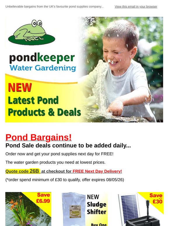 ☀️Pond SALE: Save up to 50% Now!