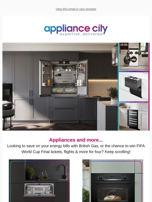 Cashback, Prize Draws & More with Selected Appliances