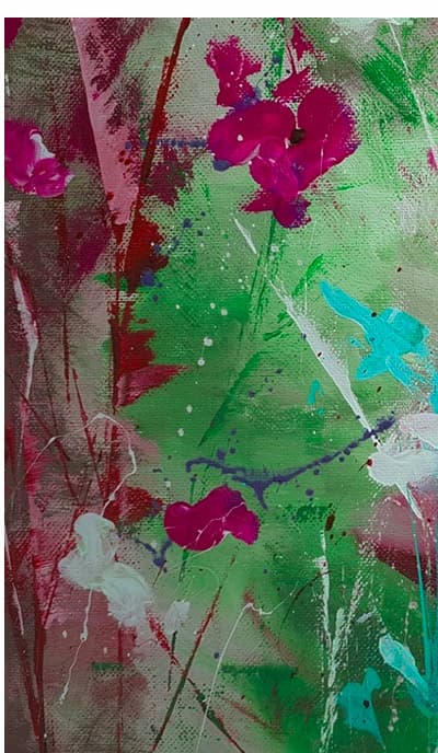Floral abstract art has a way of transporting viewers to a world of beauty and tranquility