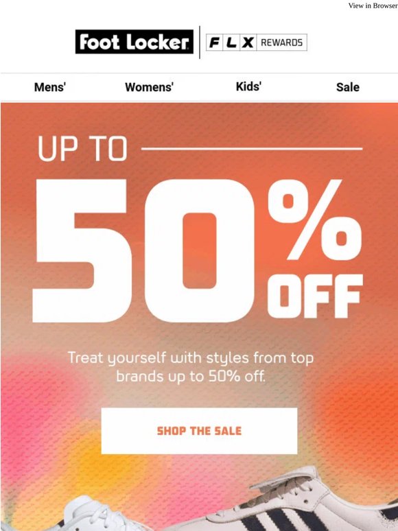 You've still got time to get up to 50% off top styles!