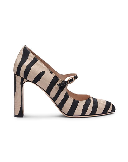 Babette Mary Jane Pump in Zebra