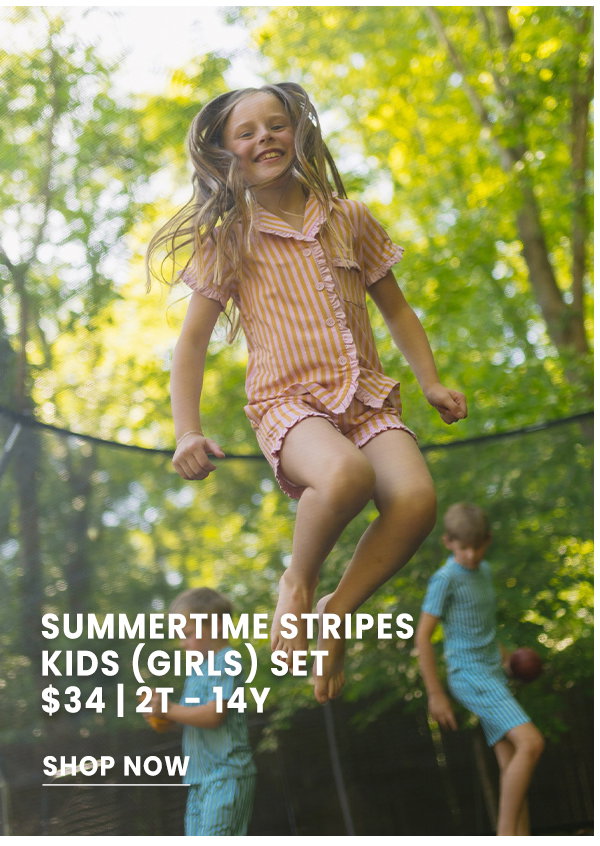 Shop Summertime Stripes Kids (Girls) Set