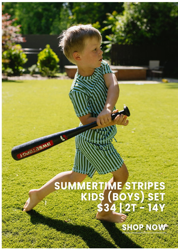 Shop Summertime Stripes Kids (Boys) Set