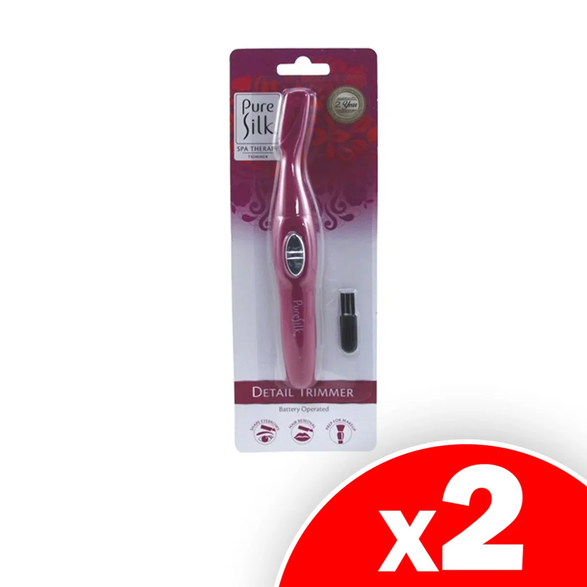 Image of Pure Silk Detail Trimmer for Women, Battery Operated, 2 Pack