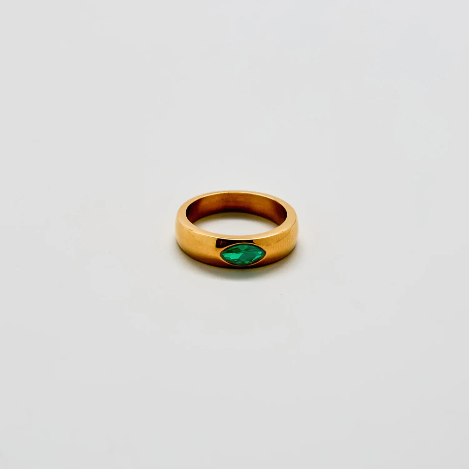 Image of Green Marquise Stacking Ring
