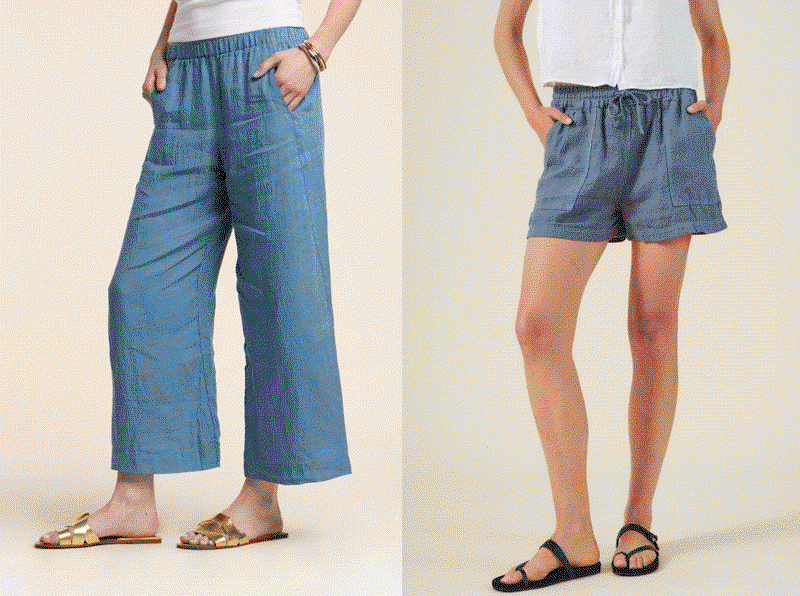 Models wearing Lola Pant and Sutton Short.