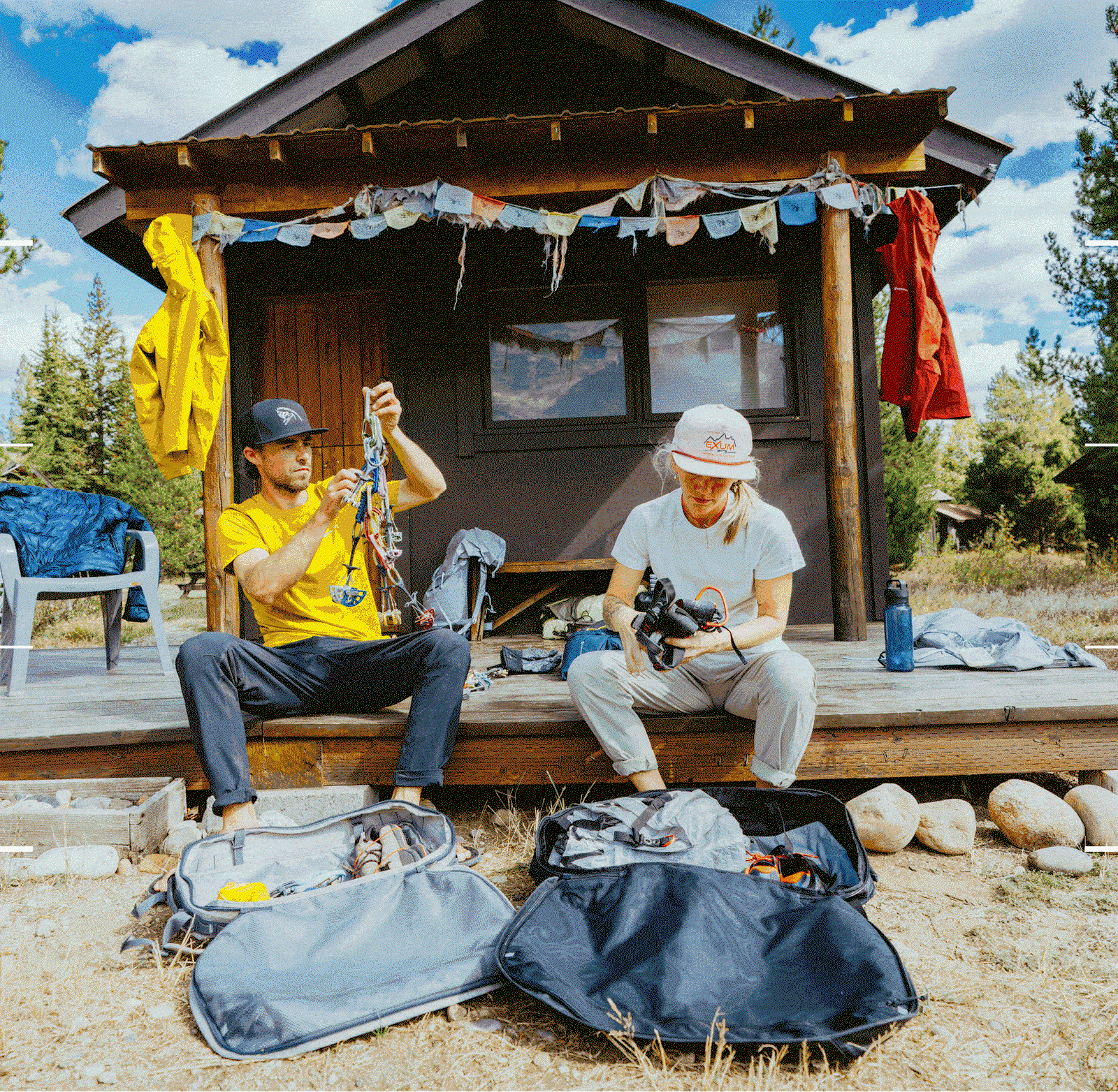 Climbers explore Grand Teton, Wyoming.