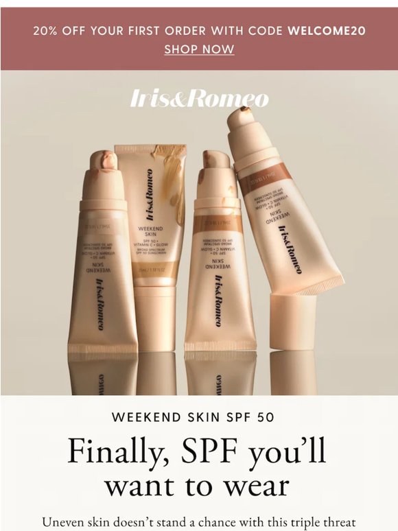 Finally, SPF you'll want to wear