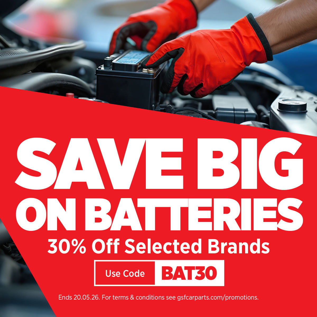 Save big on batteries - use code BAT30